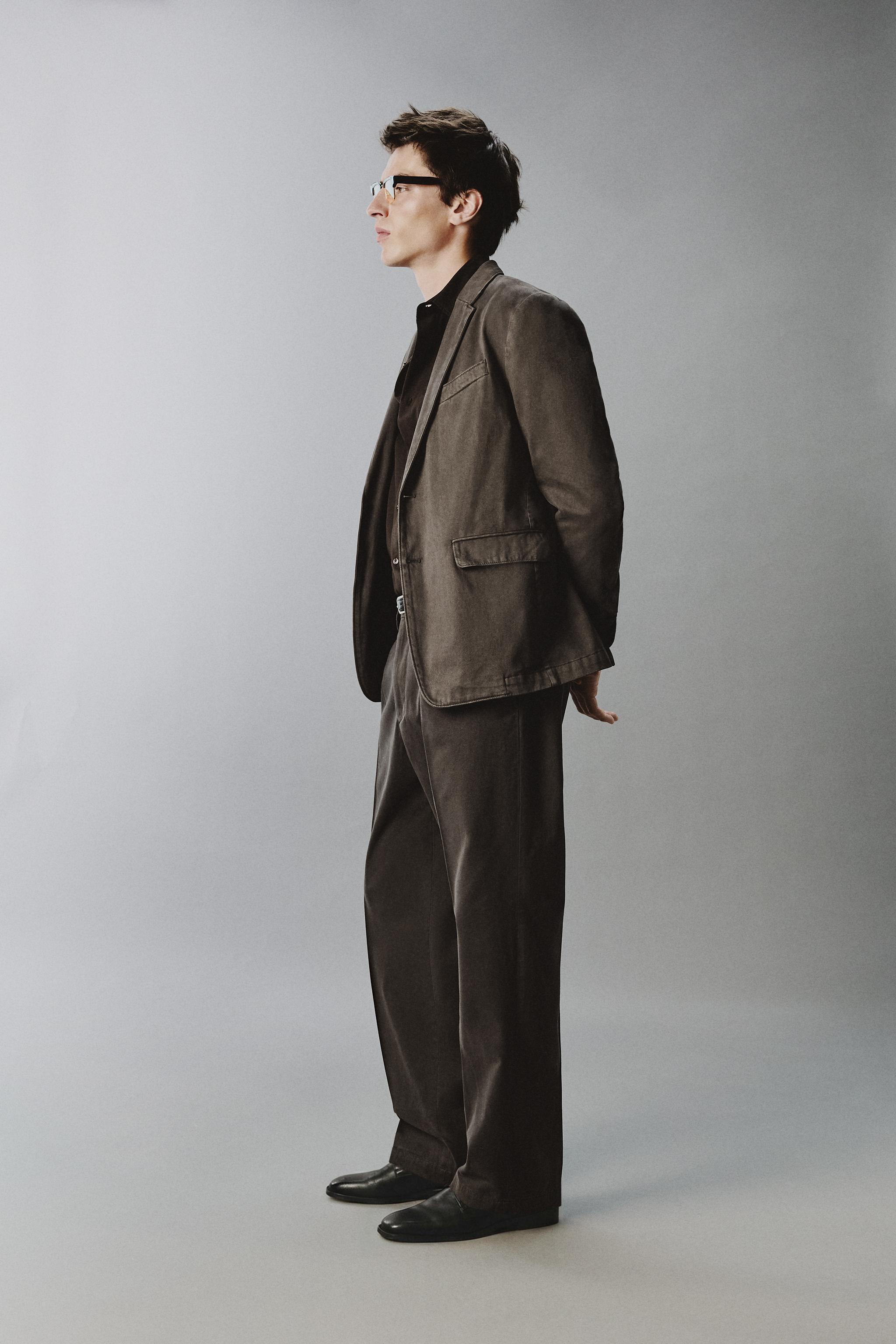 PANTALON DE COSTUME EFFET DÉLAVÉ